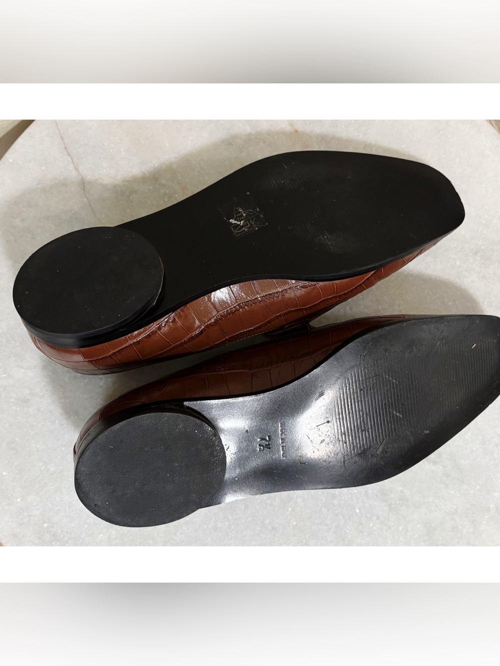 Everlane Size 7.5 Brown Women's Leather Loafers Slip On Made in Italy - Picture 8 of 9
